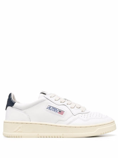Autry Medalist Calf Leather Low-Top Sneakers Blue