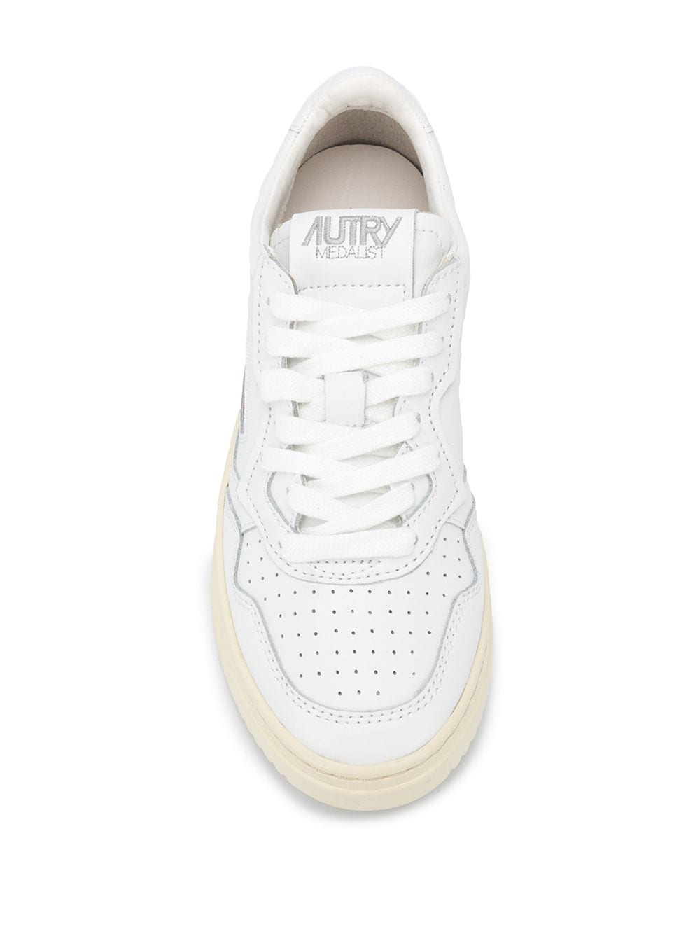 Autry Medalist Low-Top Leather Sneakers White