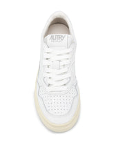 Autry Medalist Low-Top Leather Sneakers White