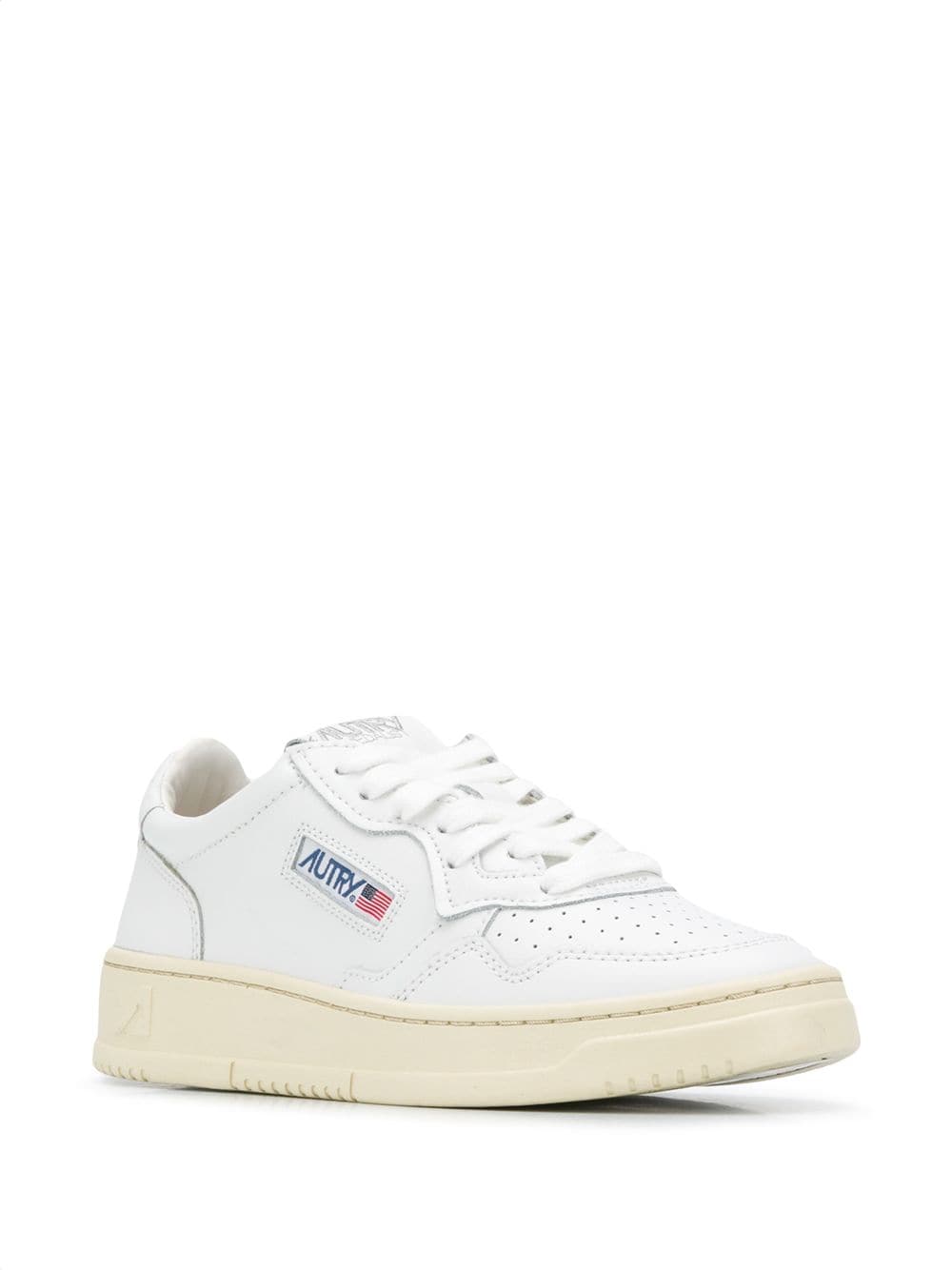 Autry Medalist Low-Top Leather Sneakers White