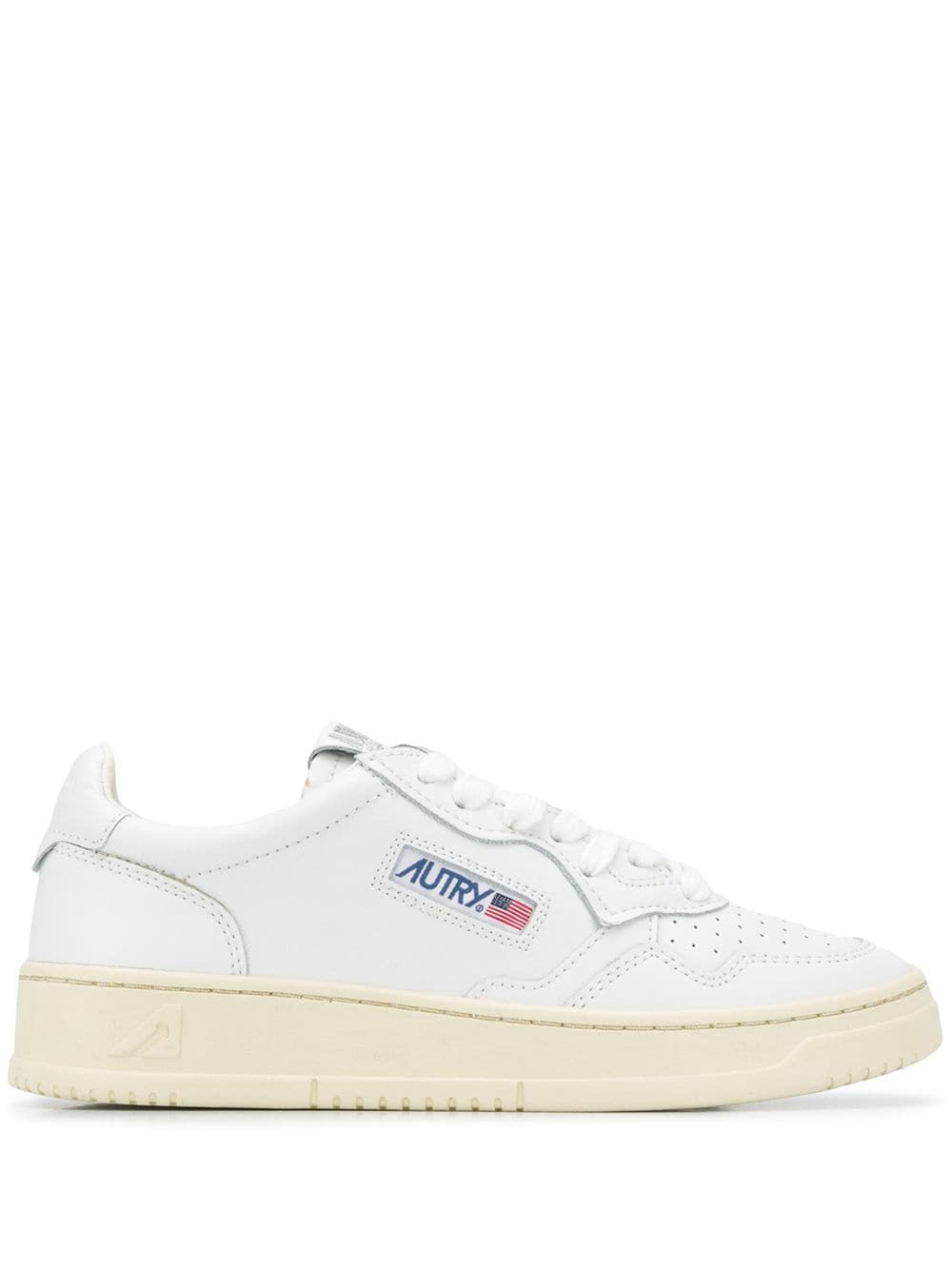 Autry Medalist Low-Top Leather Sneakers White