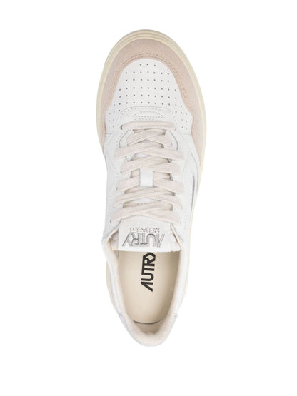 Autry Medalist Low Panelled Leather Sneakers Silver silver