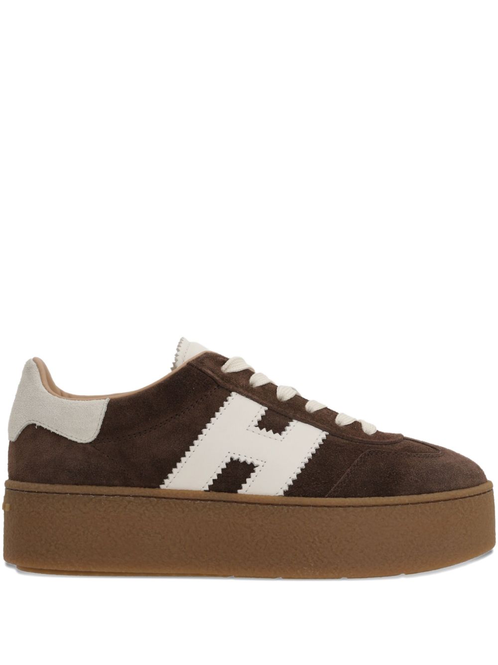 Hogan Pre Suede Platform Lace-Up Sneakers Brown brown