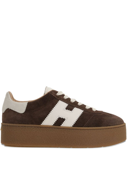Hogan Pre Suede Platform Lace-Up Sneakers Brown brown