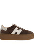 Hogan Pre Suede Platform Lace-Up Sneakers Brown brown