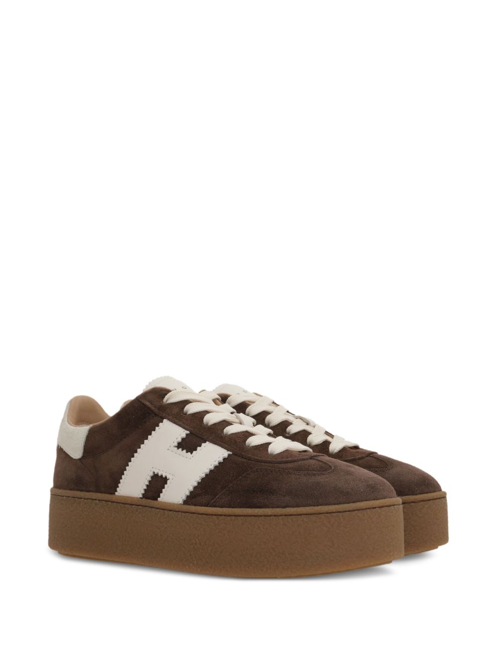 Hogan Pre Suede Platform Lace-Up Sneakers Brown brown