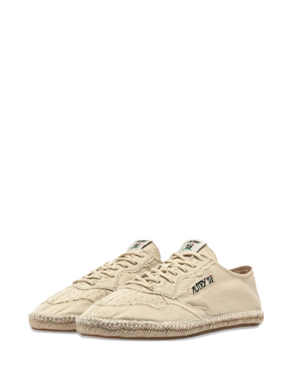 Autry Espadrille Canvas Low-Top Sneakers Ivory