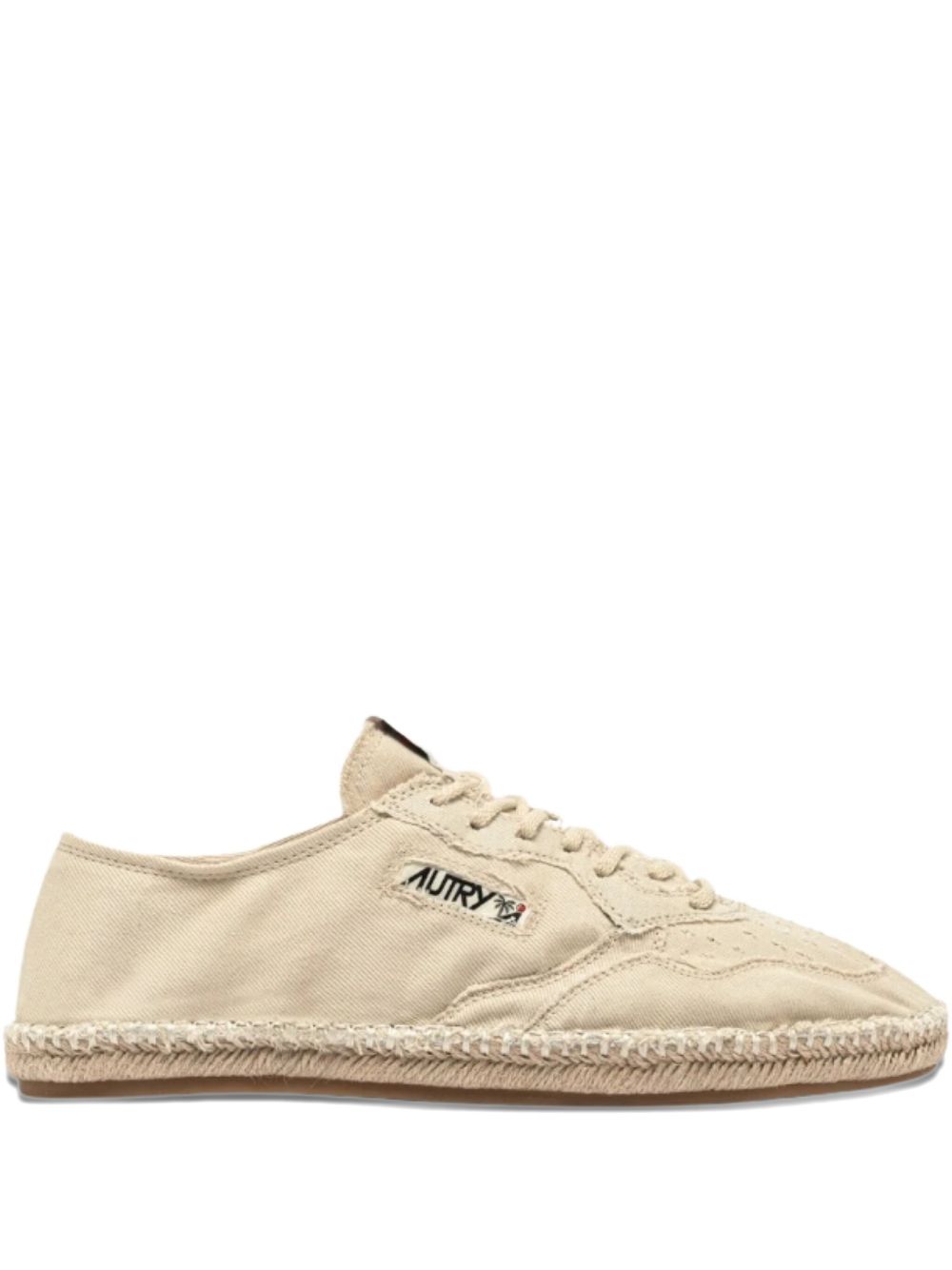 Autry Espadrille Canvas Low-Top Sneakers Ivory
