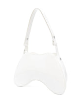 Diesel Play White Patent Curved Shoulder Bag White