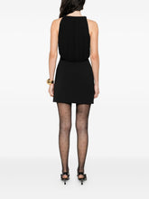 Elisabetta Franchi Chain-Embellished Sleeveless Black Midi Dress Black
