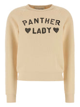 Valentino Panther Lady Printed Cotton Sweatshirt Beige