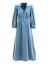 Zimmermann Silk-Effect Denim Midi Dress Blue
