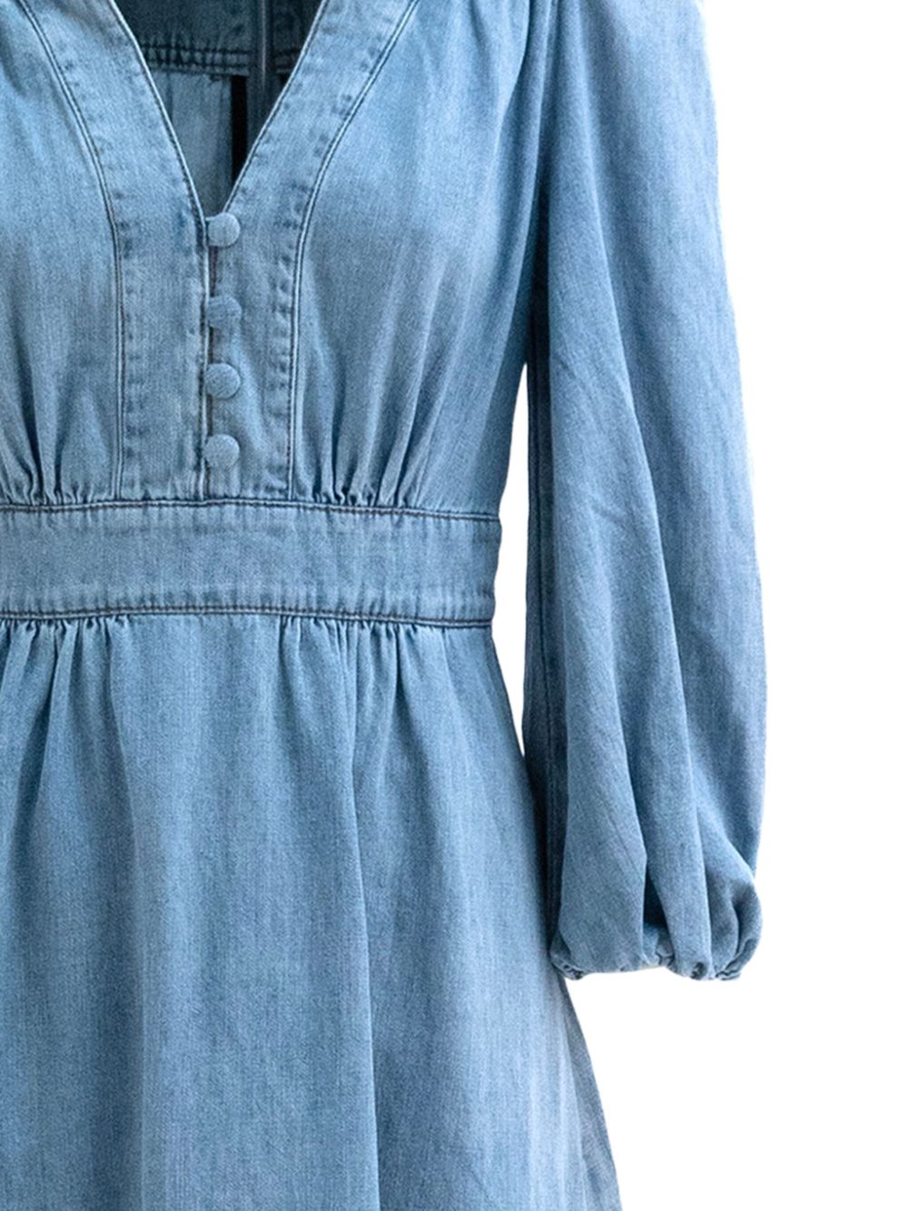 Zimmermann Silk-Effect Denim Midi Dress Blue