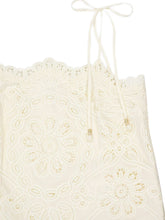Zimmermann Floral-Embroidered Midi Dress Ivory