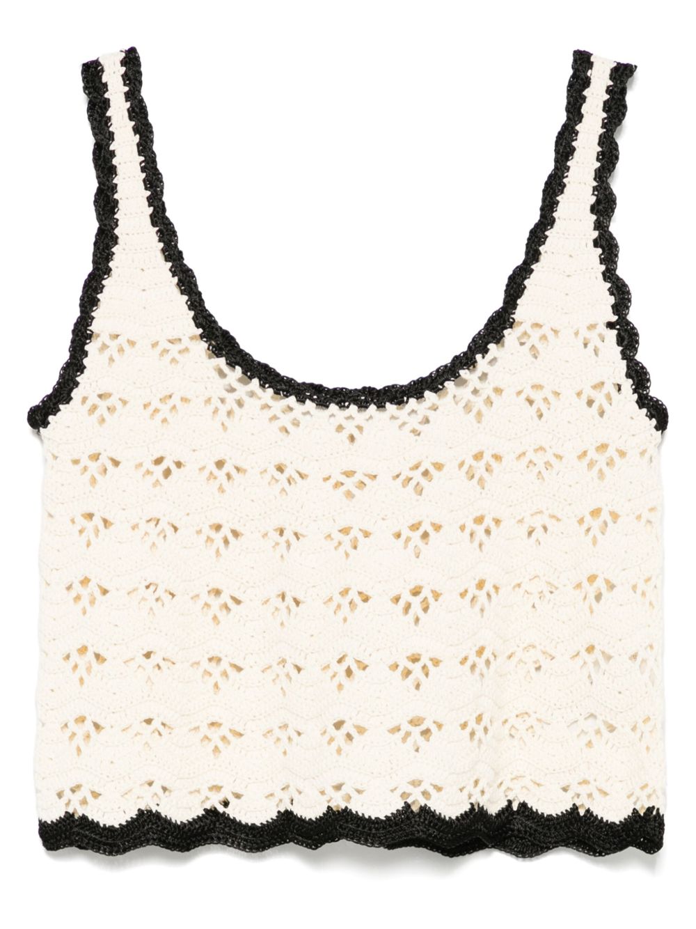 Zimmermann Rhiannon Crochet Cotton Tank Top Beige