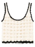 Zimmermann Rhiannon Crochet Cotton Tank Top Beige
