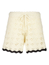 Zimmermann Rhiannon Crochet Cotton Shorts Beige