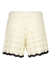 Zimmermann Rhiannon Crochet Cotton Shorts Beige