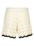 Zimmermann Rhiannon Crochet Cotton Shorts Beige