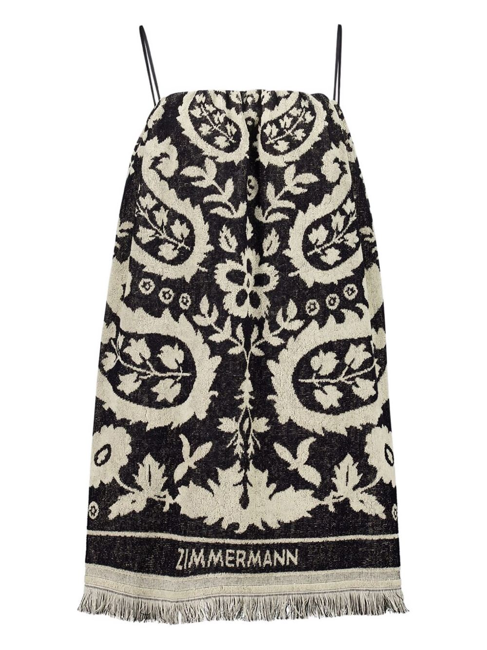 Zimmermann Rhiannon Printed Mini Dress Black black