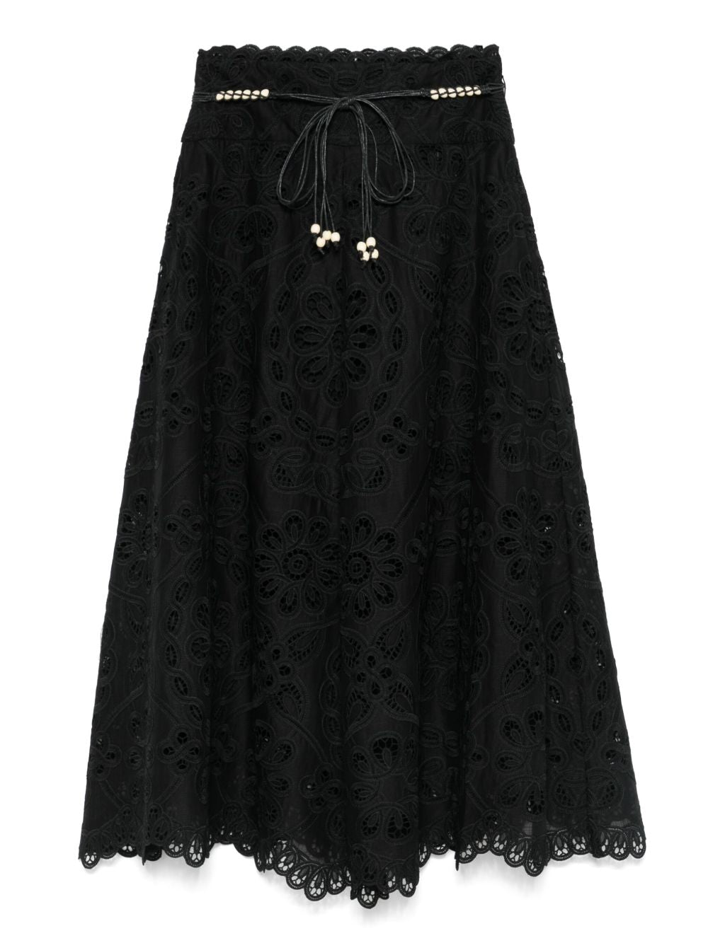 Zimmermann Rhiannon Silk Maxi Skirt Black
