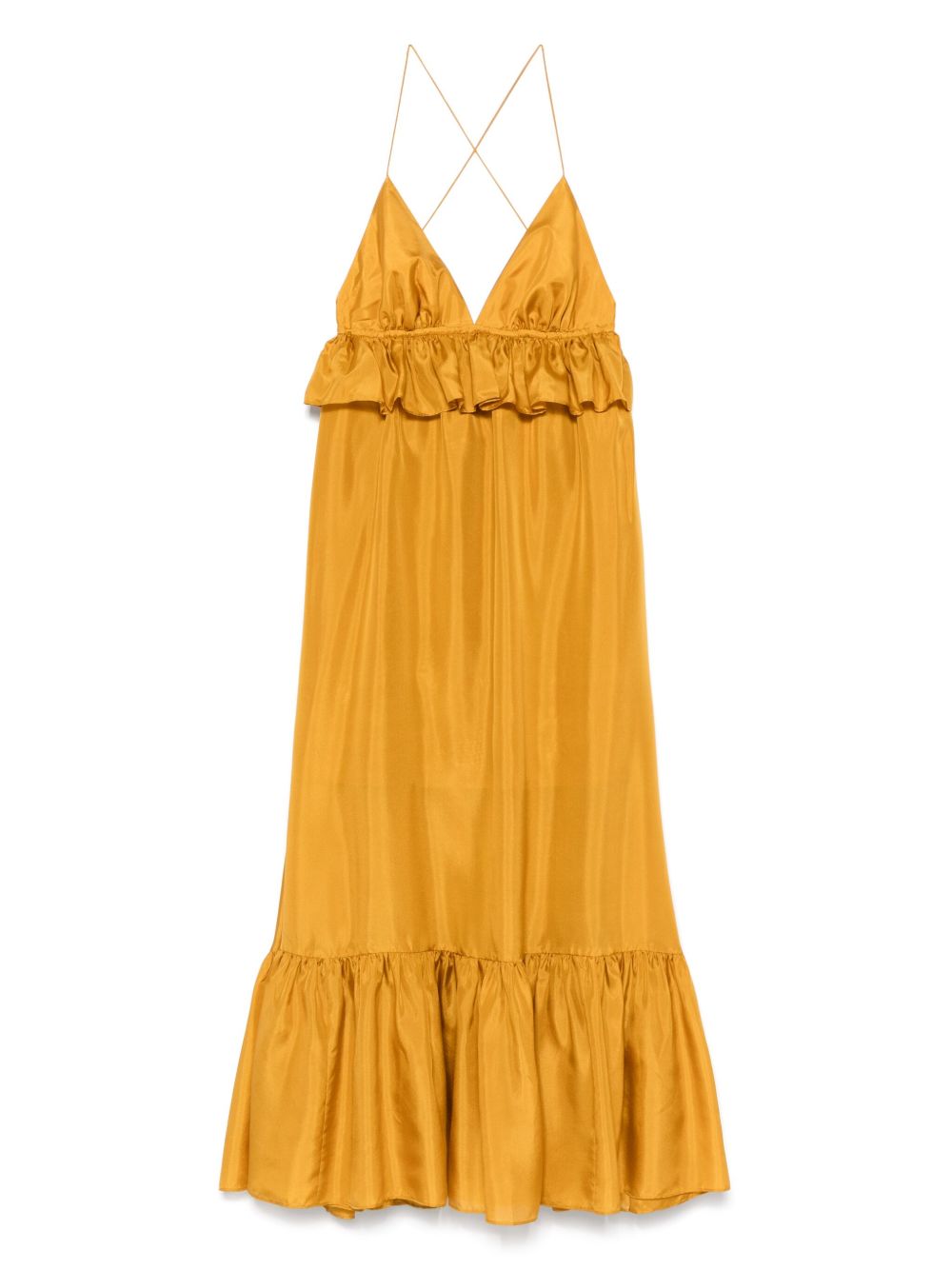 Zimmermann Rhiannon Silk Maxi Dress Golden