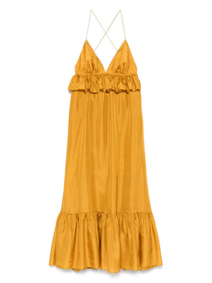 Zimmermann Rhiannon Silk Maxi Dress Golden
