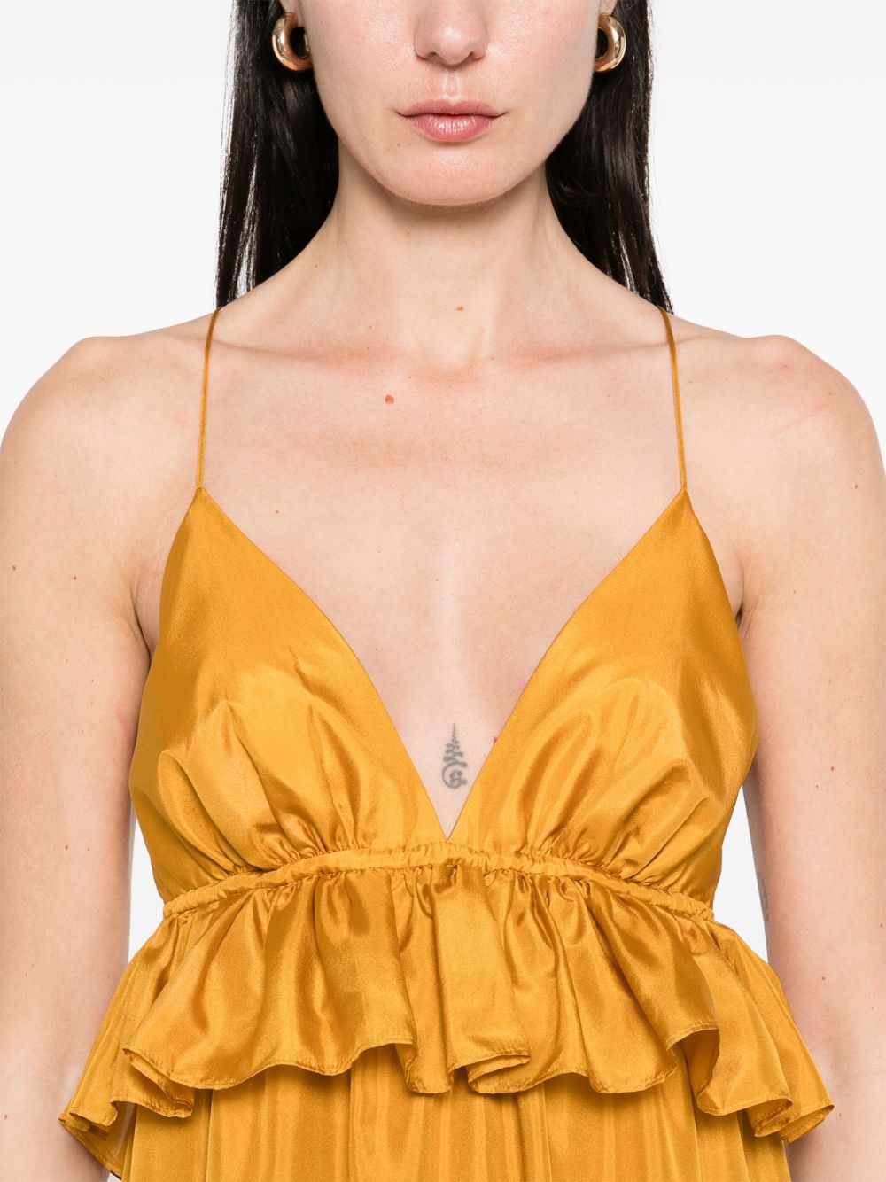 Zimmermann Rhiannon Silk Maxi Dress Golden