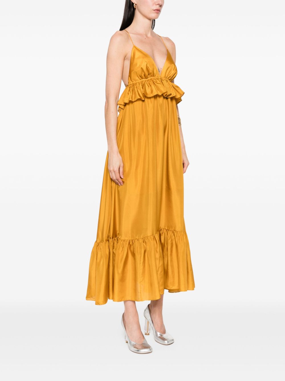 Zimmermann Rhiannon Silk Maxi Dress Golden