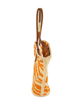 Zimmermann Goldentime Medium Raffia Tote Bag Orange