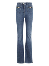 Elisabetta Franchi Flared High-Waist Blue Denim Jeans Blue