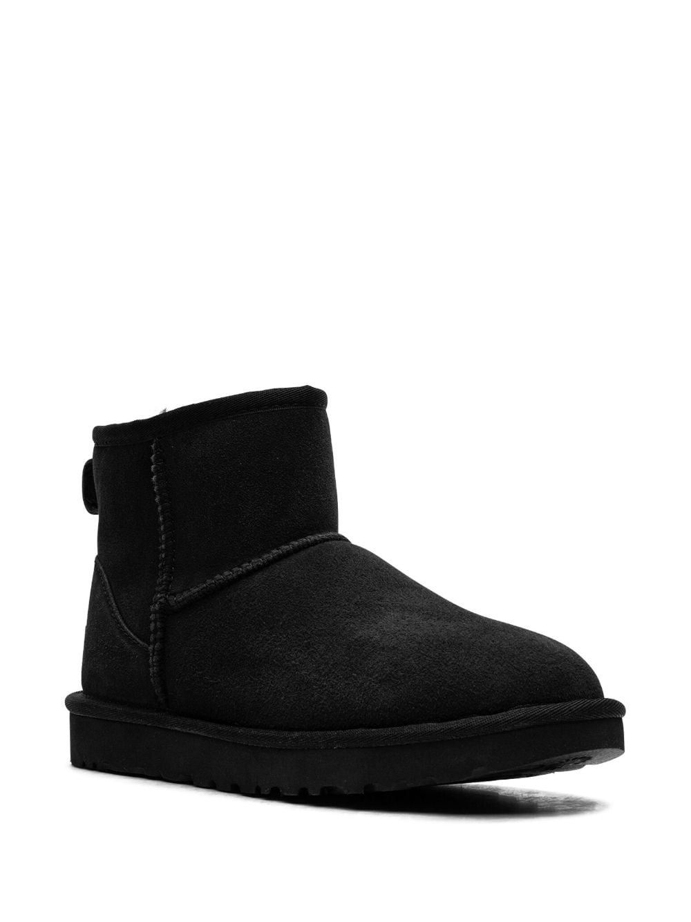 Ugg Australia Classic Mini II Shearling-Lined Black Ankle Boots Black
