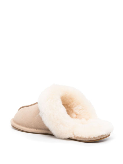 Ugg Australia Scuffette II Shearling Suede Slip-On Sandals Beige