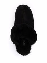 Ugg Australia Shearling-Lined Suede Slip-On Sandals Black black