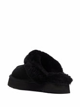 Ugg Australia Shearling-Lined Suede Slip-On Sandals Black black