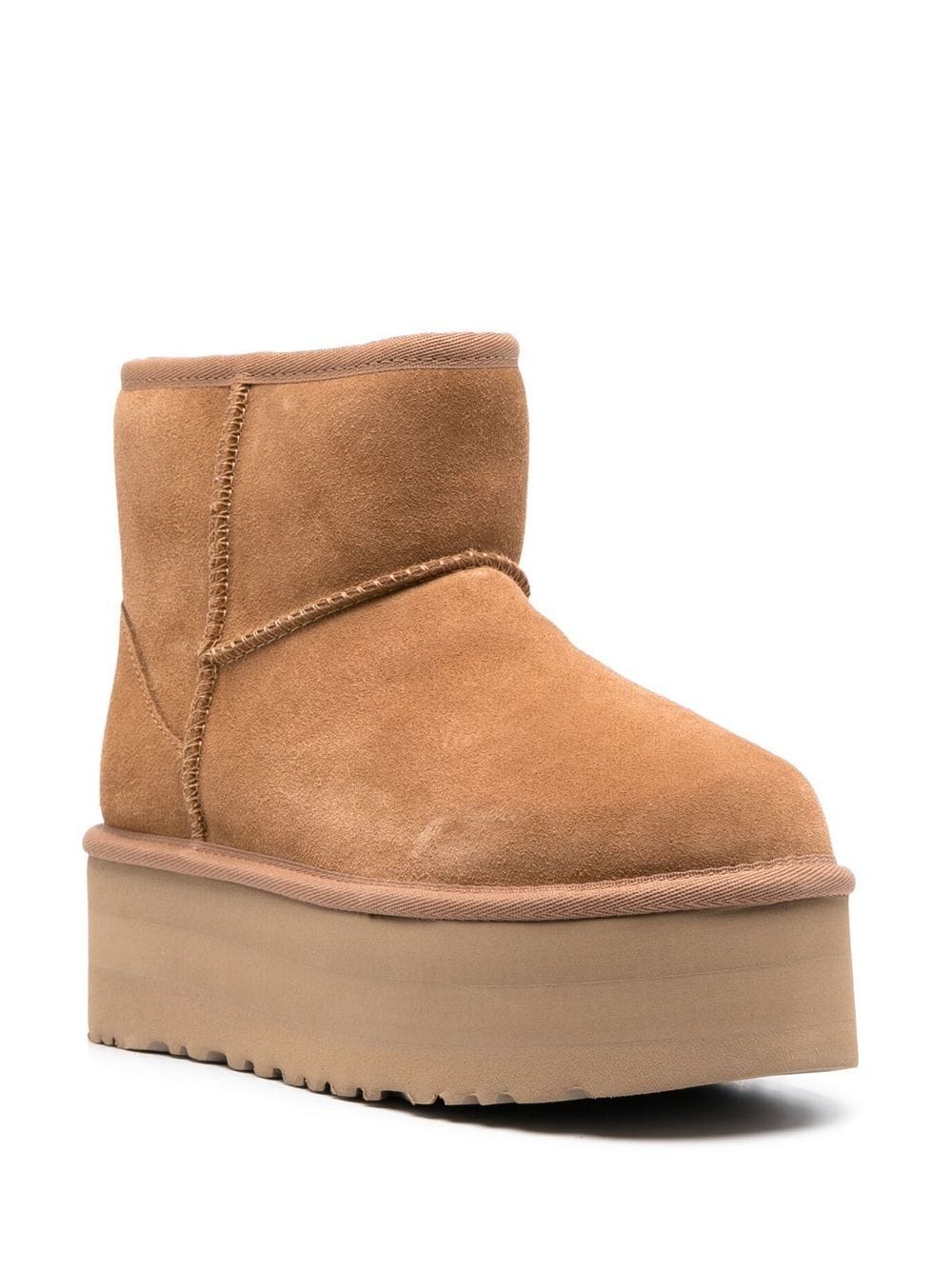 Ugg Australia Classic Mini Platform Suede Boots Beige