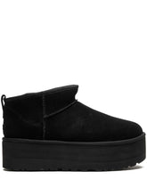Ugg Australia Classic Ultra Mini Platform Black Suede Ankle Boots Black