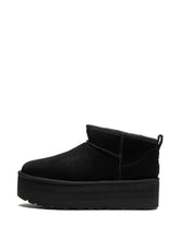 Ugg Australia Classic Ultra Mini Platform Black Suede Ankle Boots Black