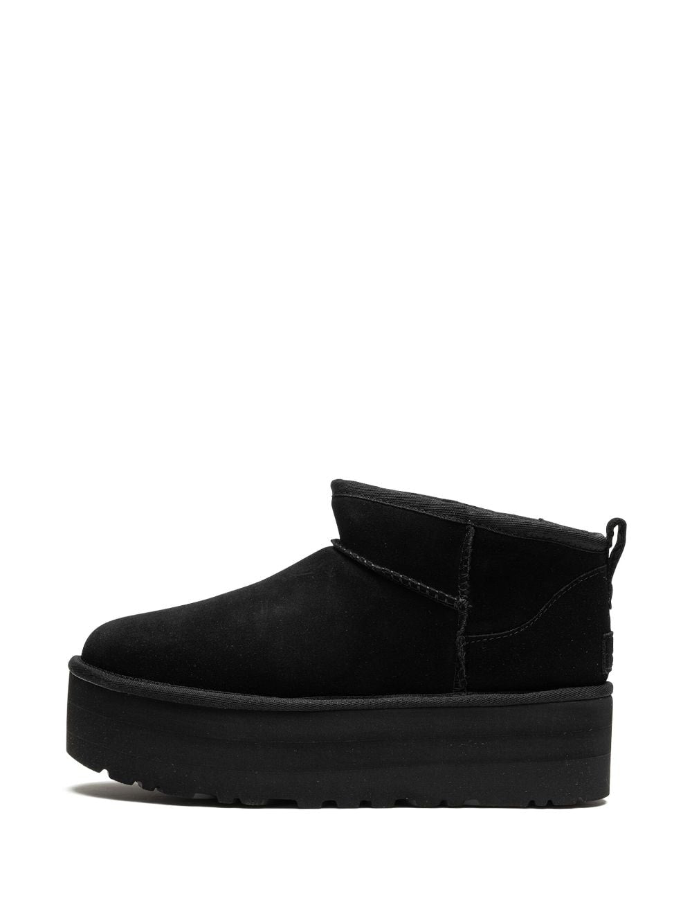 Ugg Australia Classic Ultra Mini Platform Black Suede Ankle Boots Black
