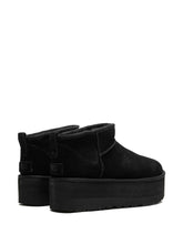 Ugg Australia Classic Ultra Mini Platform Black Suede Ankle Boots Black