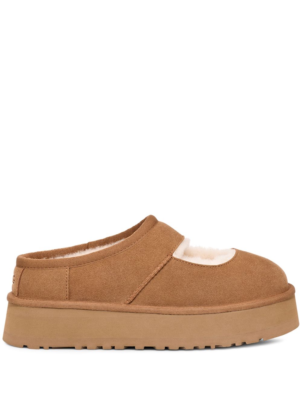 UGG Australia Bea Mary Jane Suede Ballet Flat Shoes Beige beige