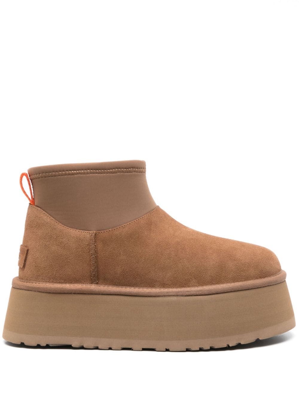Ugg Australia Classic Mini Dipper suede sheepskin boots beige