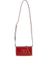 Valentino Garavani Vain Small Shiny Calfskin Shoulder Bag Red