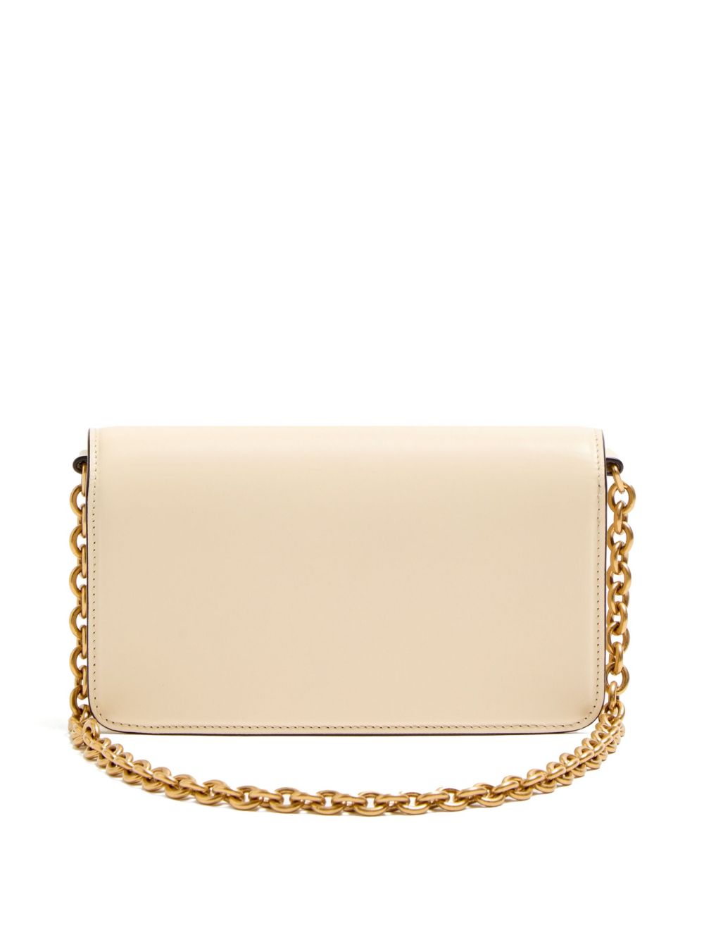Valentino Garavani Vain Shiny Calfskin Small Clutch Bag White