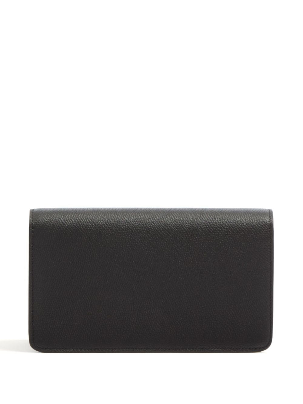 Valentino Garavani VLogo Signature Mini Grained-Leather Clutch Bag Black