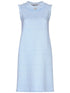 Dolce & Gabbana Bouclé Tweed Mini Dress With Appliqué Logo Clear Blue
