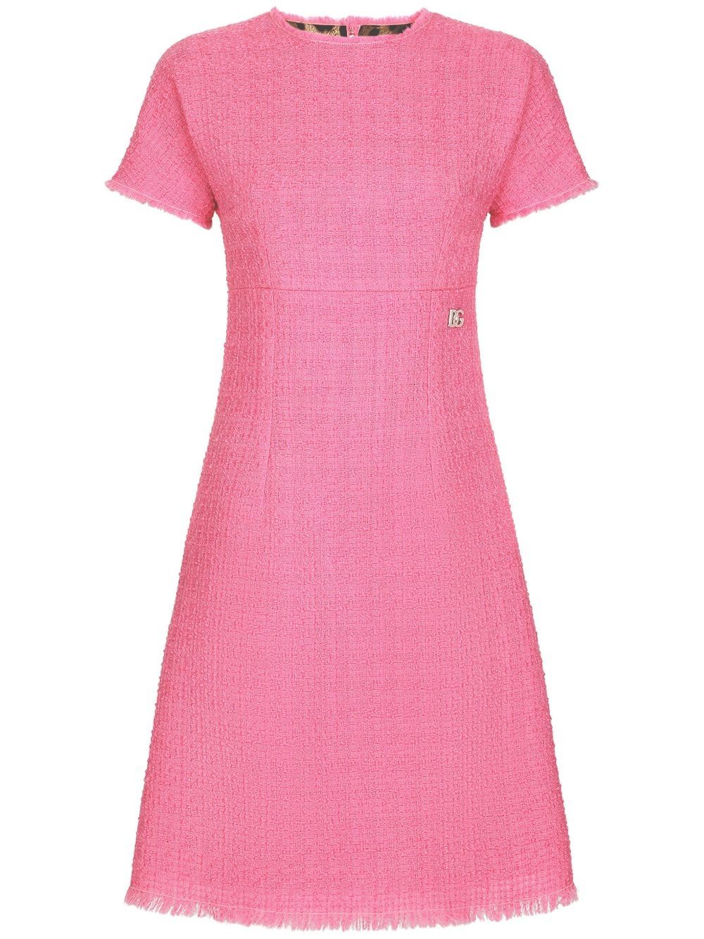 Dolce &amp; Gabbana Rachel Wool Tweed Mini Dress Pink