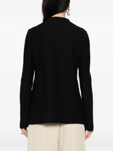 Emporio Armani Asymmetrical Cotton Single-Breasted Jacket Black Black