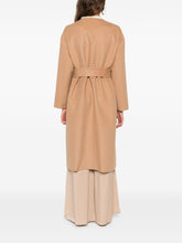 Fabiana Filippi Wool Belted Coat with Self-Tie Belt in Beige Beige