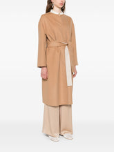 Fabiana Filippi Wool Belted Coat with Self-Tie Belt in Beige Beige